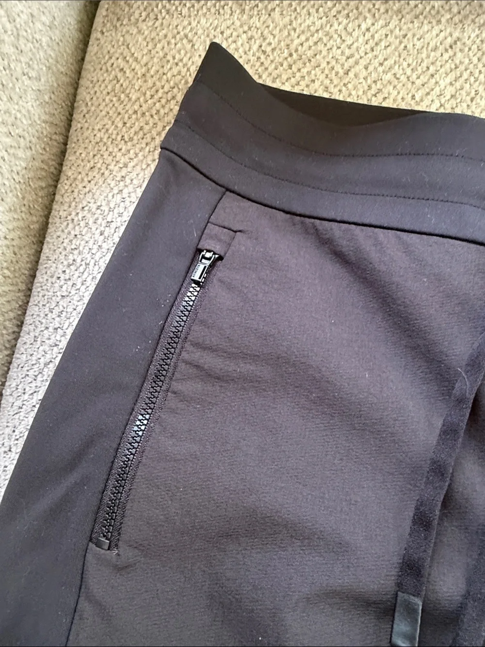 Athleta Black Women's Track Joggers with Zip Pockets